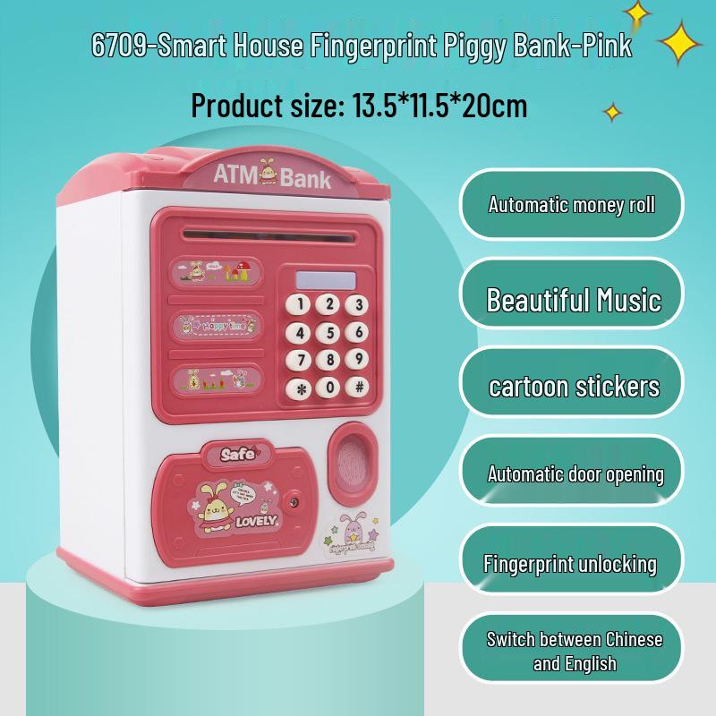 Children s Electronic Safe Toy with Fingerprint Unlock and Rolling Money Feature
Children s Electronic Safe Toy with Fingerprint Unlock and Rolling Money Feature