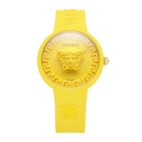 Versace Medusa Pop Watch, Yellow Dial, Sapphire Crystal, Quartz Movement, 39mm, Swiss Made, Brand Name: VE6G00523
Versace Medusa Pop Watch, Yellow Dial, Sapphire Crystal, Quartz Movement, 39mm, Swiss Made, Brand Name: VE6G00523