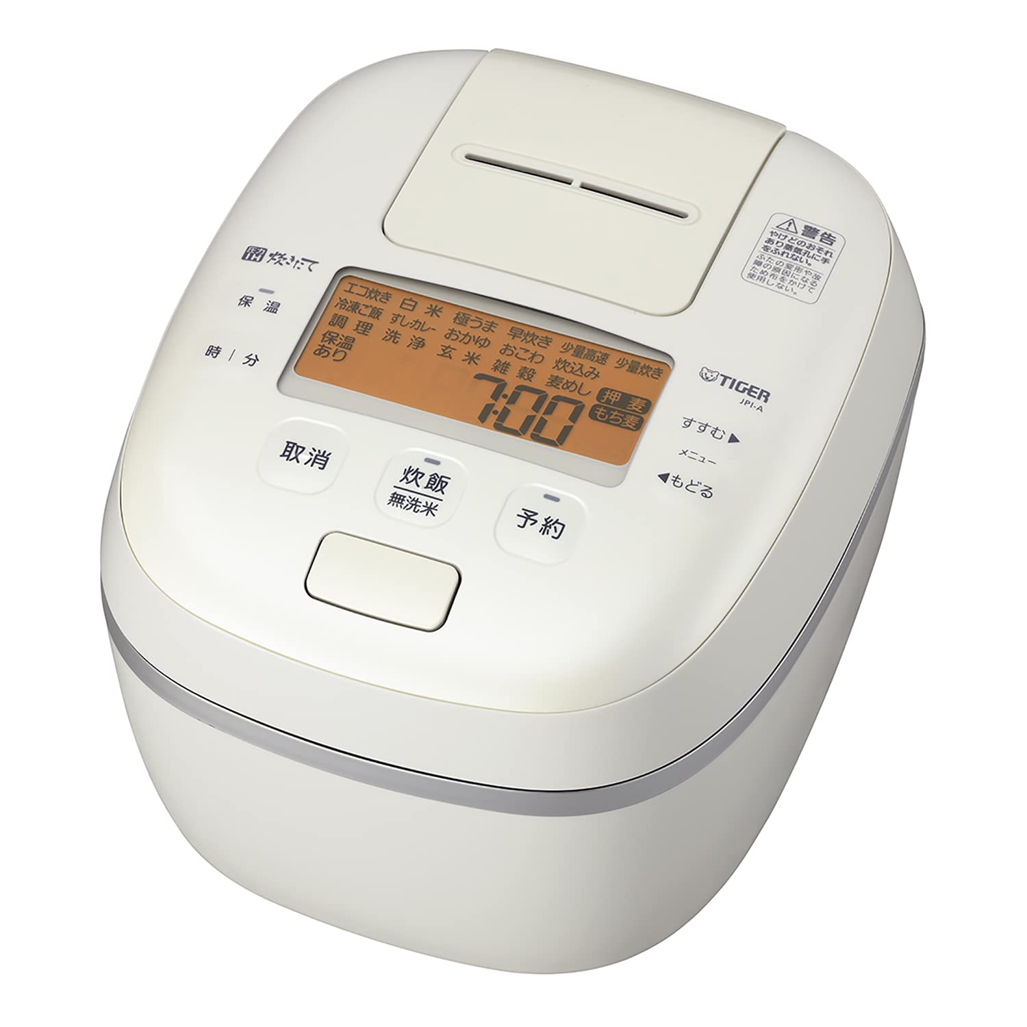 Tiger Thermos Rice Cooker Cups Pressure IH Type Bubble Fire Cooking Small Delicious Cooking Off White WO (TIGER) 5.5 JPI-A100
Tiger Thermos Rice Cooker Cups Pressure IH Type Bubble Fire Cooking Small Delicious Cooking Off White WO (TIGER) 5.5 JPI-A100