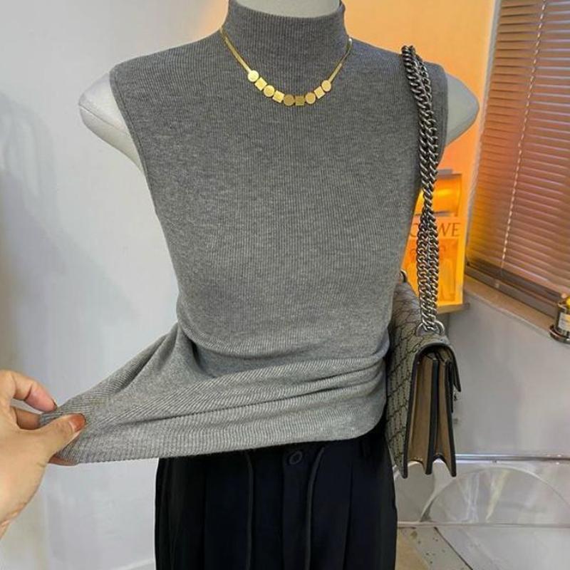 Женский простой базовый осенне-зимний трикотажный жилет без рукавов с полувысоким воротом, облегающего кроя, с теплой подкладкой, топ 2XL серый
Женский простой базовый осенне-зимний трикотажный жилет без рукавов с полувысоким воротом, облегающего кроя, с теплой подкладкой, топ 2XL серый