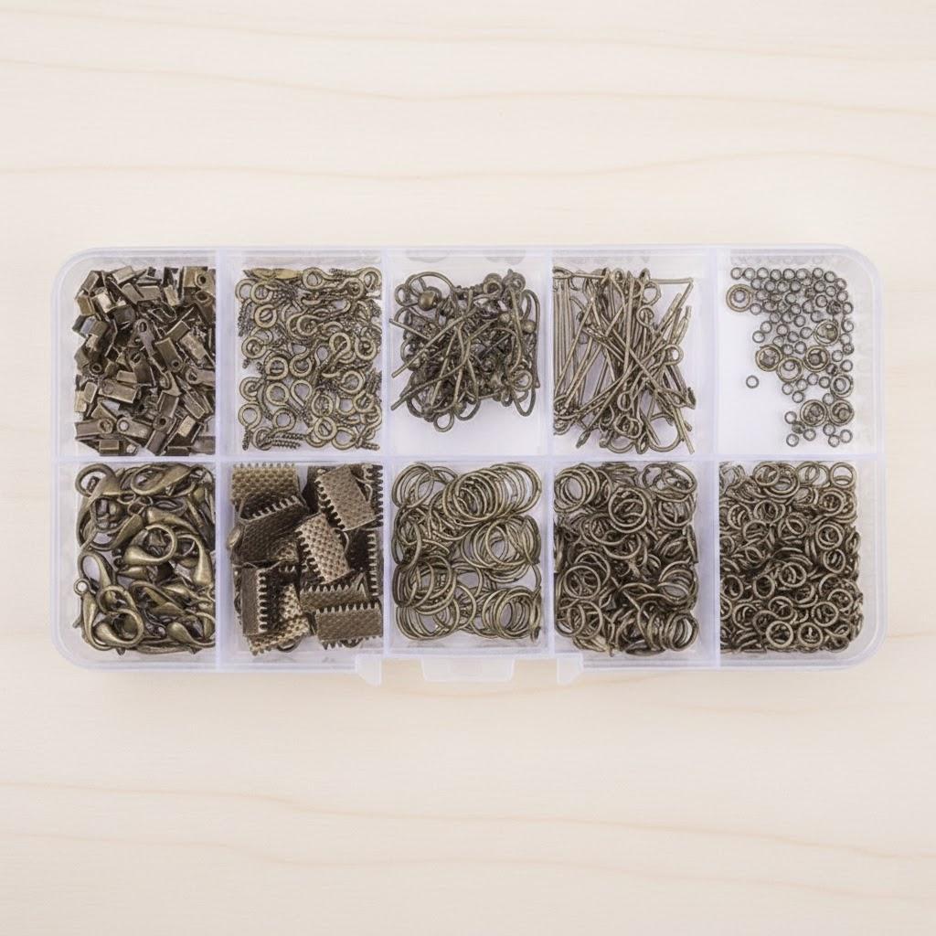 Alloy Jewelry Making Kit with Lobster Clasps Open Jump Rings Earring Hooks for DIY Craft Accessories бронзовий
Alloy Jewelry Making Kit with Lobster Clasps Open Jump Rings Earring Hooks for DIY Craft Accessories бронзовий
