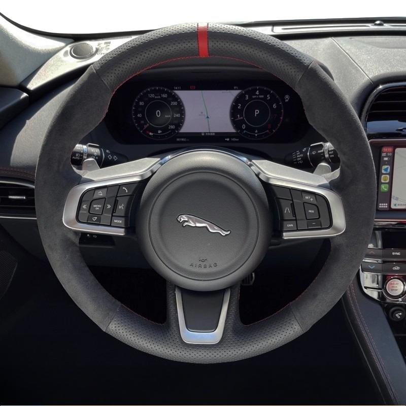 For Jaguar XFL XE XJL F-PACE XKR Hand-stitched high quality Black Red Leather Car Steering Wheel Cover 3
For Jaguar XFL XE XJL F-PACE XKR Hand-stitched high quality Black Red Leather Car Steering Wheel Cover 3
