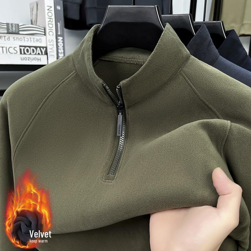 Men s Double-Sided Plush Half-Zip Thick Warm Sweatshirt - Autumn/Winter Solid Color Casual Base Layer XL (130-150 lbs) армія зелений колір
Men s Double-Sided Plush Half-Zip Thick Warm Sweatshirt - Autumn/Winter Solid Color Casual Base Layer XL (130-150 lbs) армія зелений колір