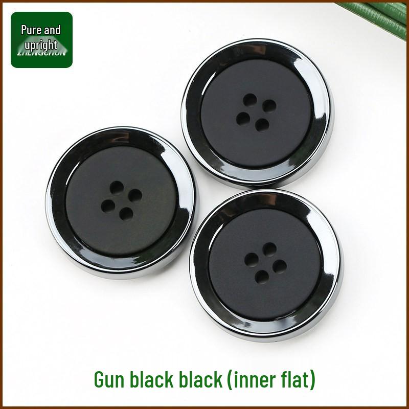 Premium Suit & Outerwear Buttons for Men & Women: Includes Wool Coat, Trench Coat, Formal Wear, Casual Shirt, Four-Hole Trousers, and Jacket Buttons Gun Black Inner Flat 15mm
Premium Suit & Outerwear Buttons for Men & Women: Includes Wool Coat, Trench Coat, Formal Wear, Casual Shirt, Four-Hole Trousers, and Jacket Buttons Gun Black Inner Flat 15mm