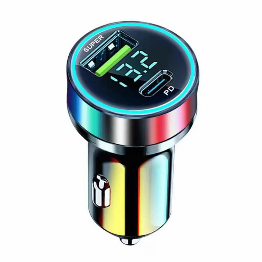 D3-PD Digital Display 120W Car Charger USB+Type-C Charging Adapter with 6A USB to Type-C Cable
D3-PD Digital Display 120W Car Charger USB+Type-C Charging Adapter with 6A USB to Type-C Cable
