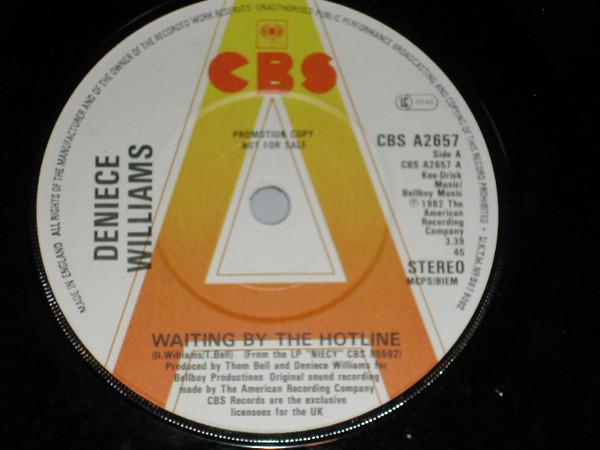7inch Record DENIECE WILLIAMS Waiting By The Hotline CBSA2657 CBS 1982 UK SoulFunk Used
7inch Record DENIECE WILLIAMS Waiting By The Hotline CBSA2657 CBS 1982 UK SoulFunk Used