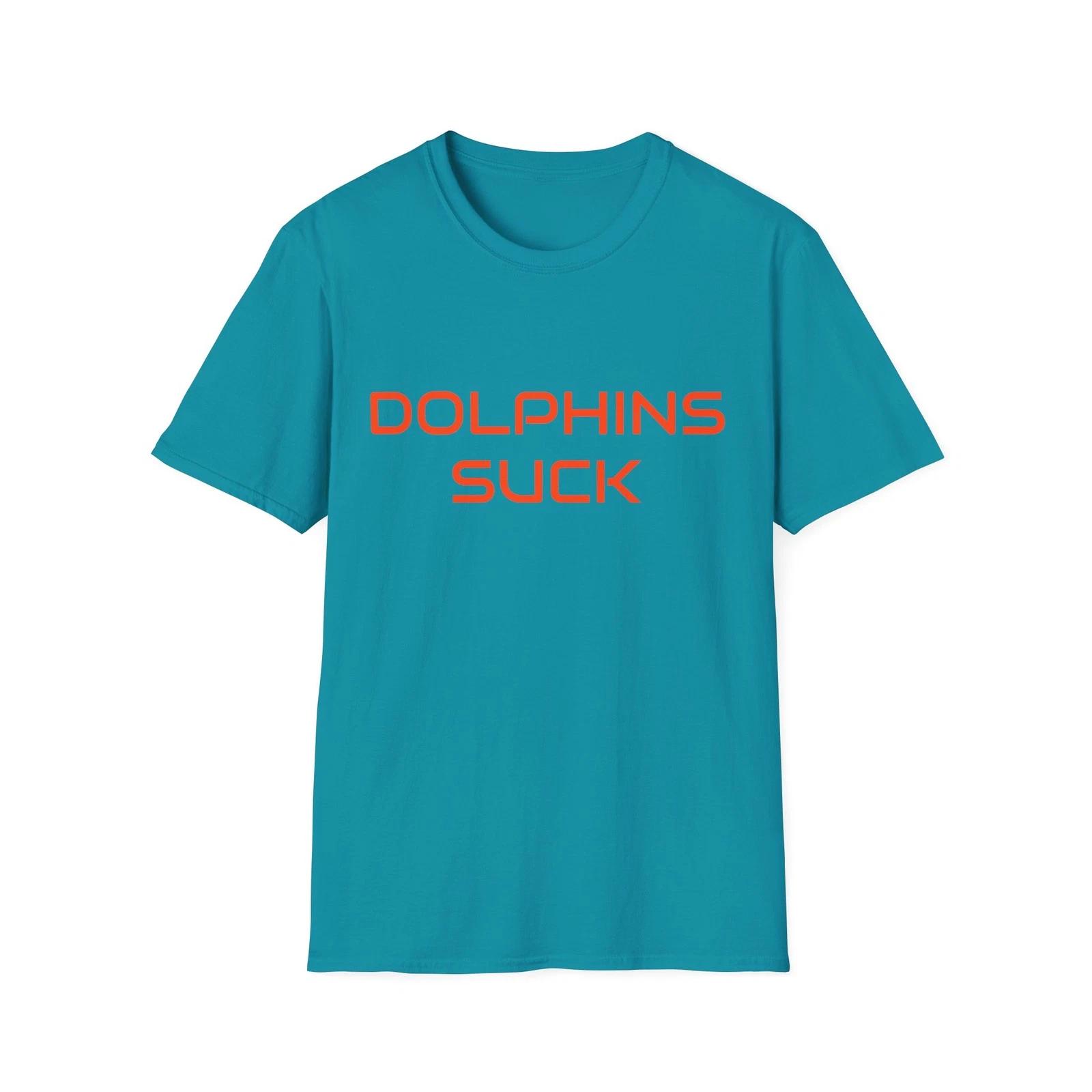 Dolphins Suck SoftStyle Football T-Shirt, Funny Graphic Tee, Great Sports Gift M
Dolphins Suck SoftStyle Football T-Shirt, Funny Graphic Tee, Great Sports Gift M