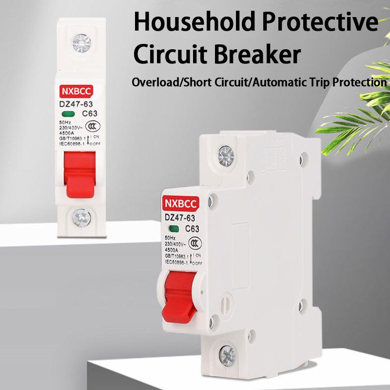 C Type Miniature Circuit Breaker MCB 1P 2P 3P 4P High Efficiency Safety Switch for Workshop Power Distribution Board 1P C63 A4
C Type Miniature Circuit Breaker MCB 1P 2P 3P 4P High Efficiency Safety Switch for Workshop Power Distribution Board 1P C63 A4