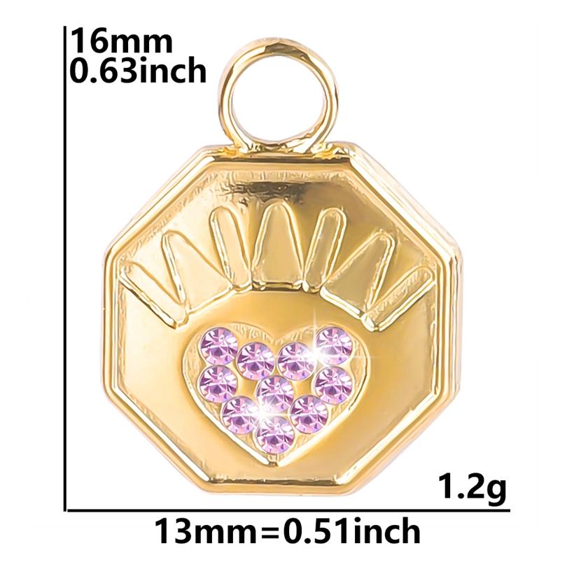 5pcs Rhinestone Pendant Metal Real Gold Plated PVD Stainless Steel Charm Hasama Star Moon Evil Eye Pendants For Jewelry Making
5pcs Rhinestone Pendant Metal Real Gold Plated PVD Stainless Steel Charm Hasama Star Moon Evil Eye Pendants For Jewelry Making