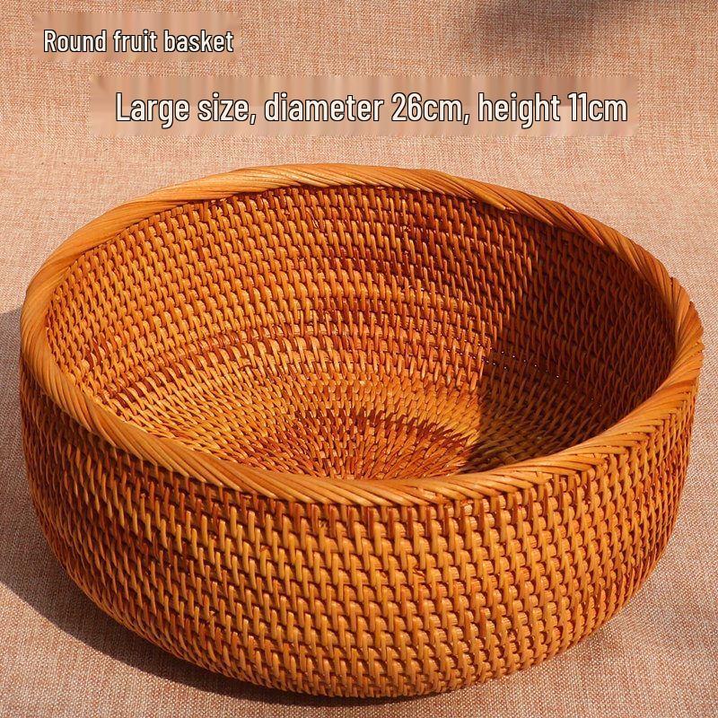 Hand-Woven Rattan Storage & Fruit Basket
Hand-Woven Rattan Storage & Fruit Basket
