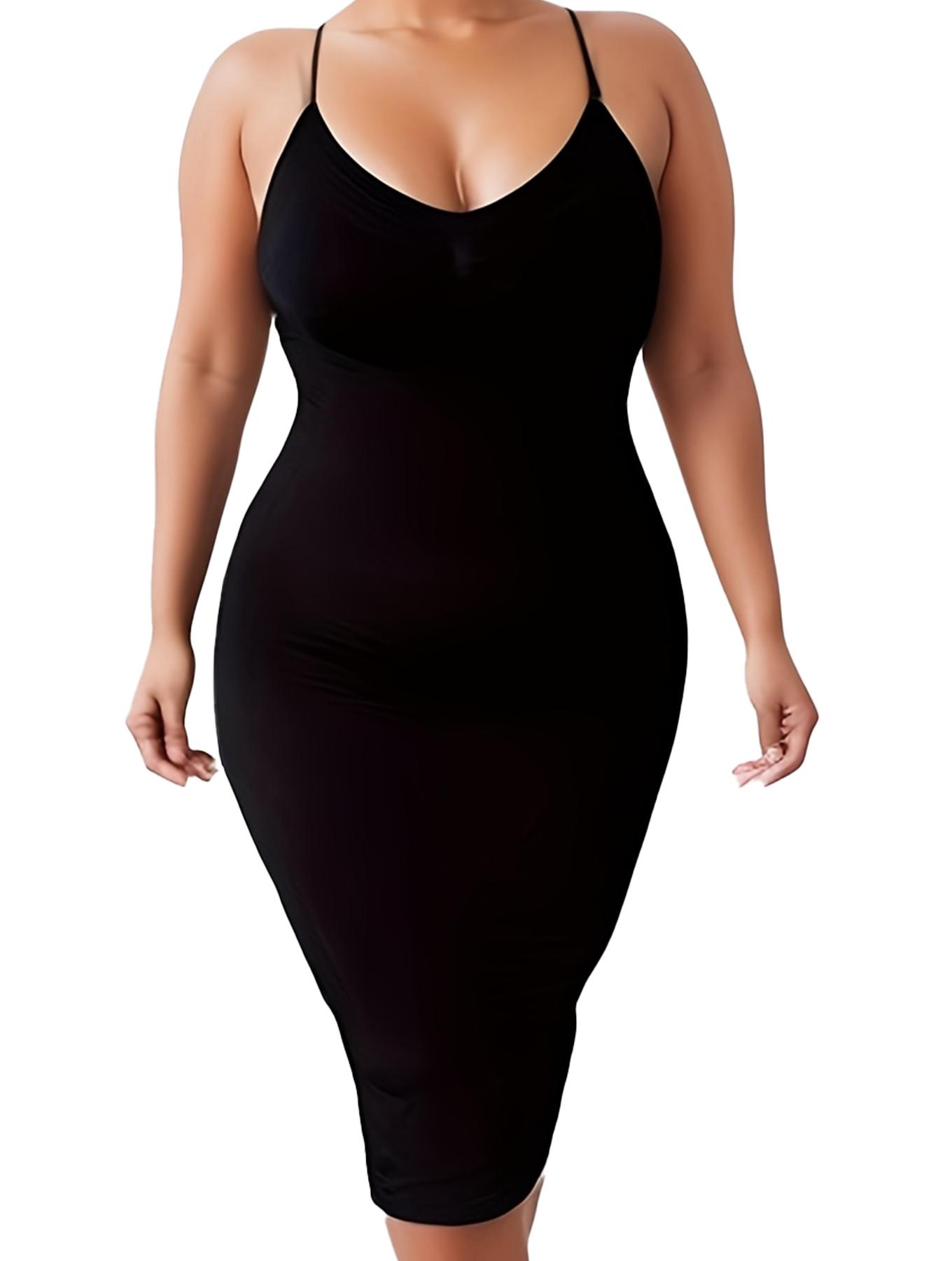 Женское утягивающее платье большого размера, модные и удобные платья для летней носки 4XL чёрный
Женское утягивающее платье большого размера, модные и удобные платья для летней носки 4XL чёрный