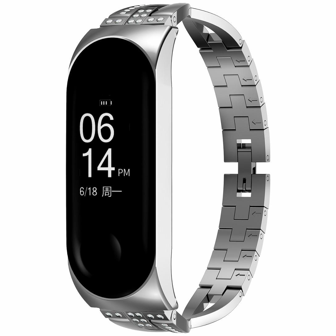 X-Shaped Design Aluminum Alloy Jewelry Wristband Bling Diamond Metal Strap for Xiaomi Mi Band 6/5 Silver
X-Shaped Design Aluminum Alloy Jewelry Wristband Bling Diamond Metal Strap for Xiaomi Mi Band 6/5 Silver