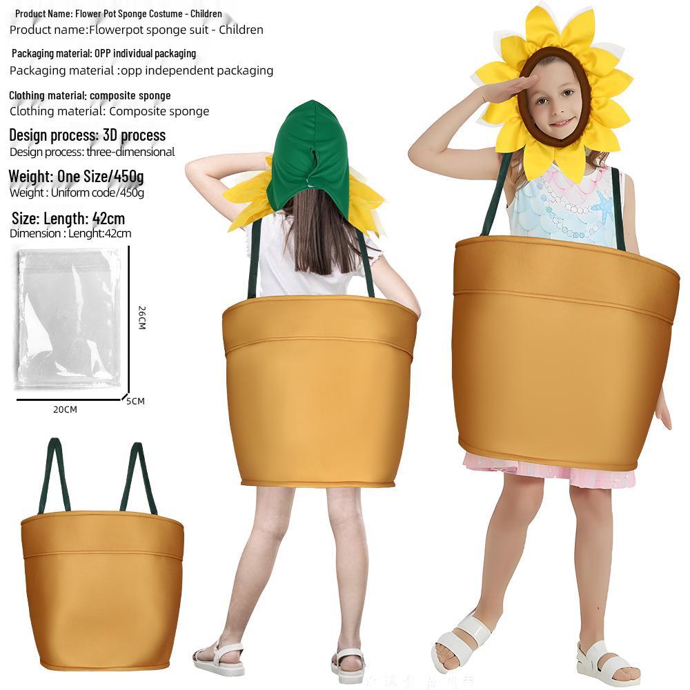 Halloween Flower Pot Cosplay Costume for Parent-Child Events & Parties One Size
Halloween Flower Pot Cosplay Costume for Parent-Child Events & Parties One Size