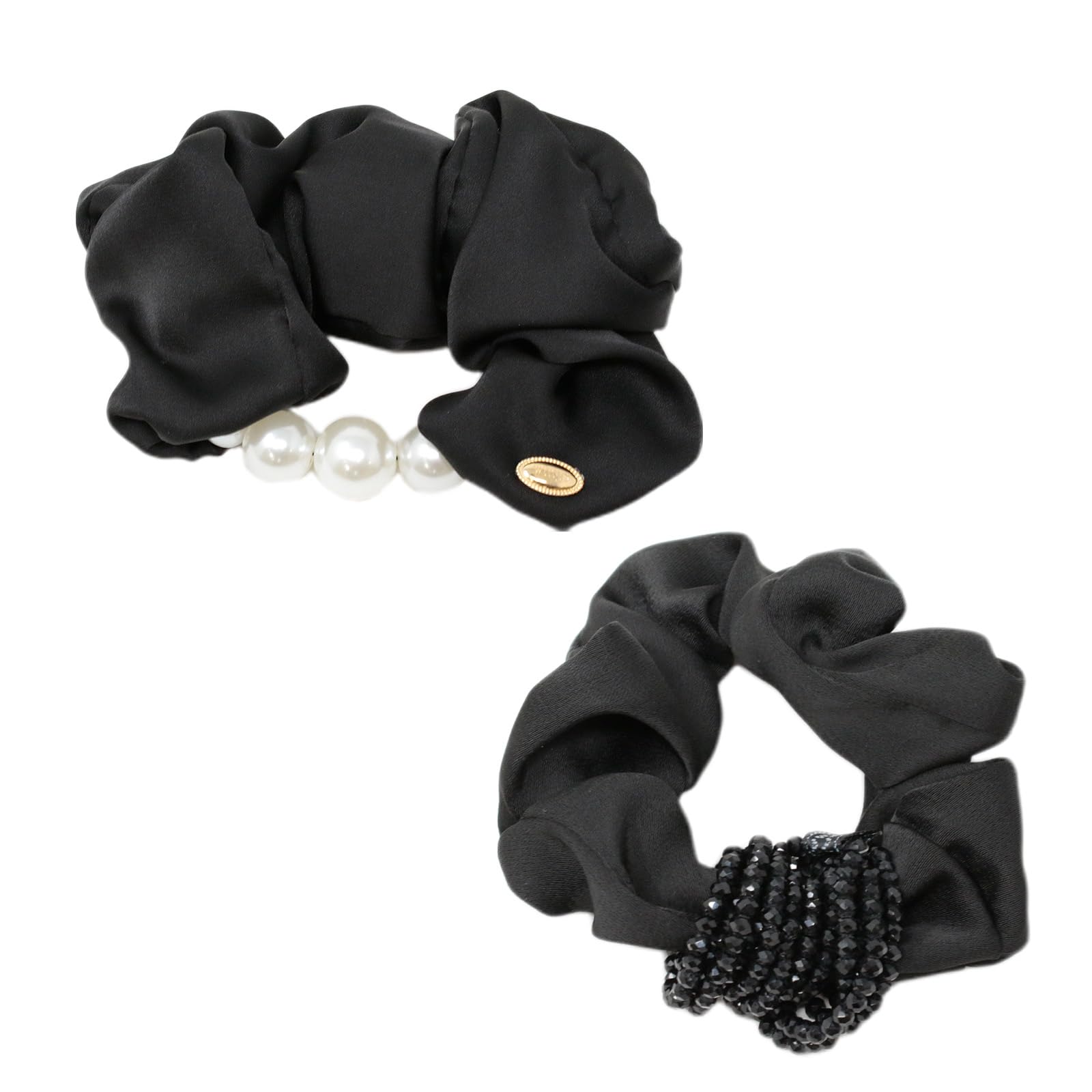 MILASIC Scrunchie Beads Pearl Set of 2 Hair Accessories Black Beige With Decoration Simple Stylish Tie Elastic Hair Clip Hair Decoration Arrangement
MILASIC Scrunchie Beads Pearl Set of 2 Hair Accessories Black Beige With Decoration Simple Stylish Tie Elastic Hair Clip Hair Decoration Arrangement