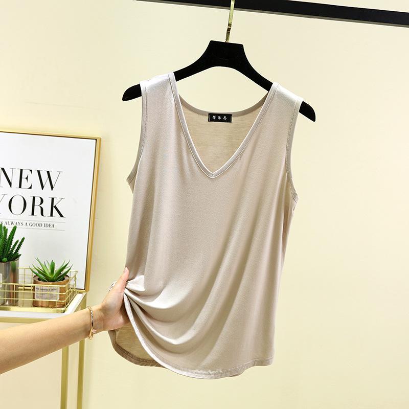 Модальные женские майки с V-образным вырезом, летние тонкие безрукавные базовые топы, свободные футболки, жилет на каждый день, комфортная домашняя одежда 2XL бежевый
Модальные женские майки с V-образным вырезом, летние тонкие безрукавные базовые топы, свободные футболки, жилет на каждый день, комфортная домашняя одежда 2XL бежевый