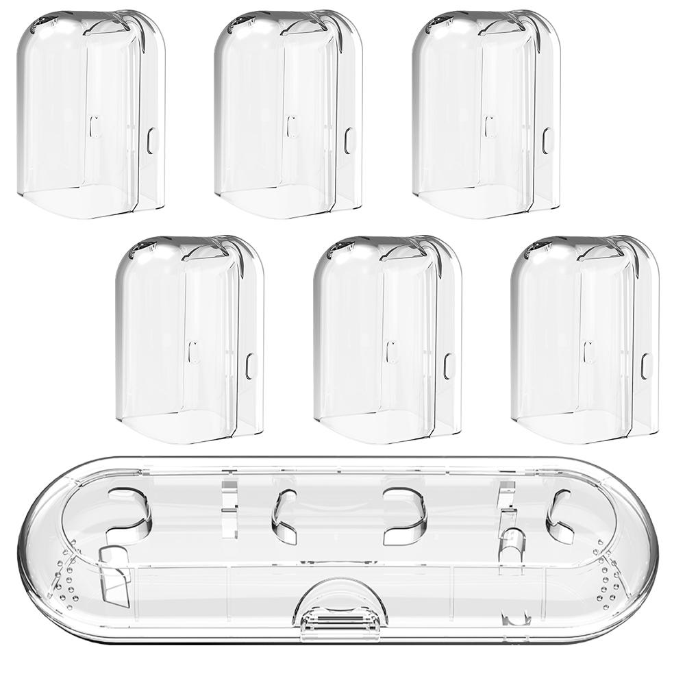 Electric Toothbrush Travel Case with 6 Pcs Brush Head Dustproof Covers, Compatible with Philips Sonicare Electric Toothbrushes
Electric Toothbrush Travel Case with 6 Pcs Brush Head Dustproof Covers, Compatible with Philips Sonicare Electric Toothbrushes