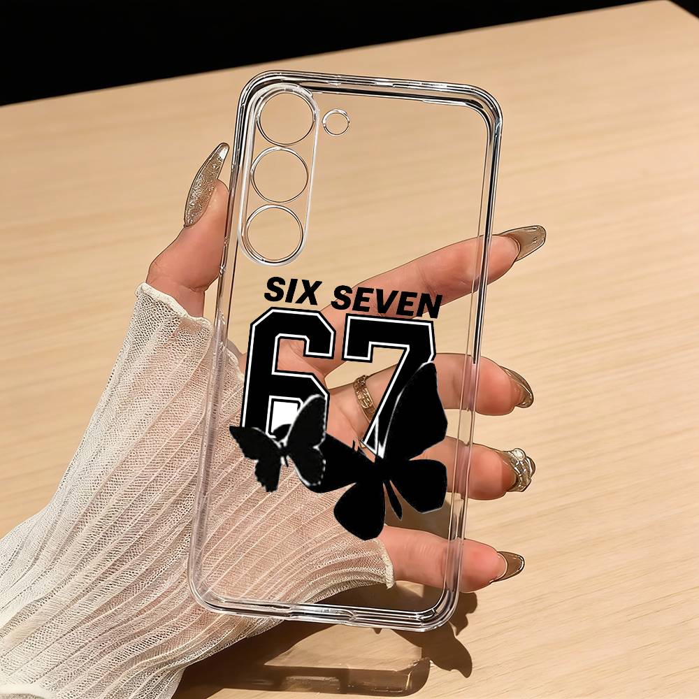 67-Six Seven Phone Case For Samsung S25,S24,S21,S22,S23,S30,Ultra,S20,Plus,Fe,Lite Transparent Cover Samsung S25
67-Six Seven Phone Case For Samsung S25,S24,S21,S22,S23,S30,Ultra,S20,Plus,Fe,Lite Transparent Cover Samsung S25