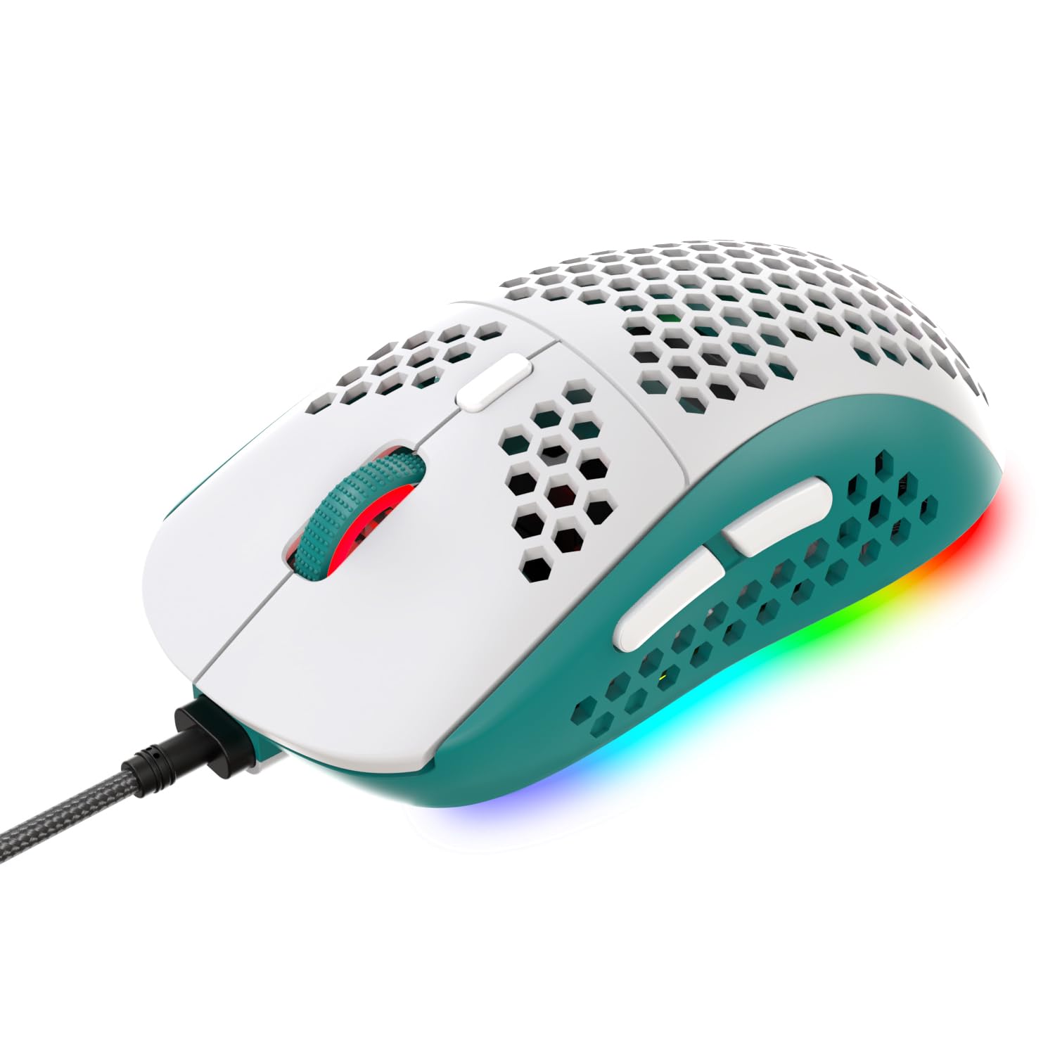MAMBASNAKE M8 Gaming Mouse Honeycomb Design 69g Надлегка дротова RGB миша 6 рівнів регулювання роздільної здатності DPI Порт підключення USB Програмовані 7 кнопок
MAMBASNAKE M8 Gaming Mouse Honeycomb Design 69g Надлегка дротова RGB миша 6 рівнів регулювання роздільної здатності DPI Порт підключення USB Програмовані 7 кнопок
