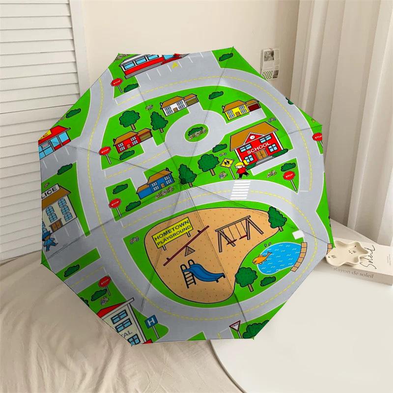 1PC Hometown Playground Umbrella-8-Rib Reinforced, Automatic Open, Lightweight & Durable, Fashion Accessory for Outdoor-L0375
1PC Hometown Playground Umbrella-8-Rib Reinforced, Automatic Open, Lightweight & Durable, Fashion Accessory for Outdoor-L0375