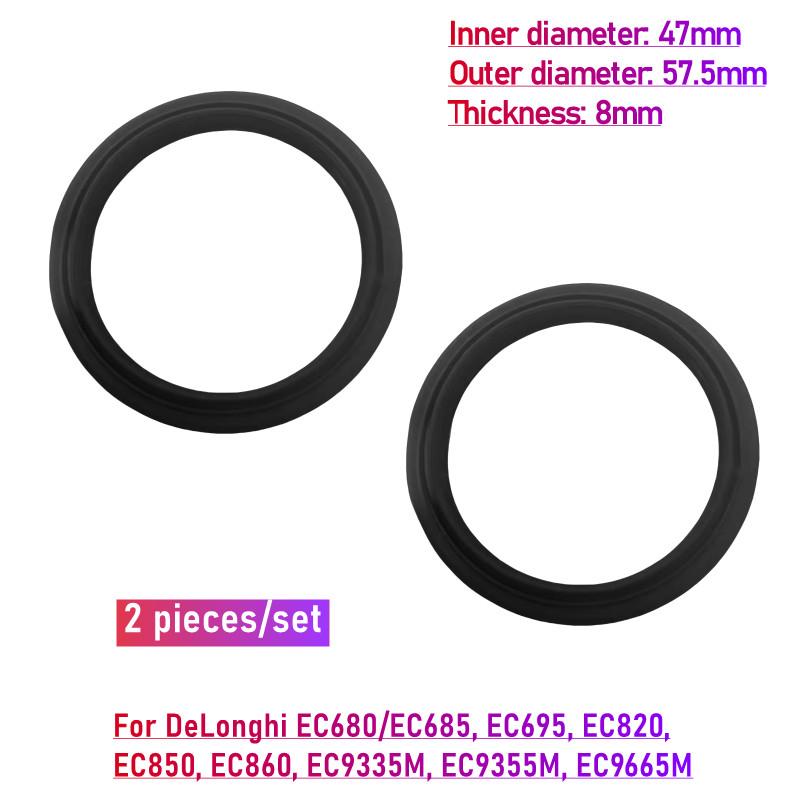 2pcs Silicone Seal Ring Gaskets For Delonghi EC680 EC685 EC695 EC820 EC850 EC860 EC9335M EC9355M EC9665M Espresso Coffee Maker 57.5mm x 47mm x 8mm
2pcs Silicone Seal Ring Gaskets For Delonghi EC680 EC685 EC695 EC820 EC850 EC860 EC9335M EC9355M EC9665M Espresso Coffee Maker 57.5mm x 47mm x 8mm