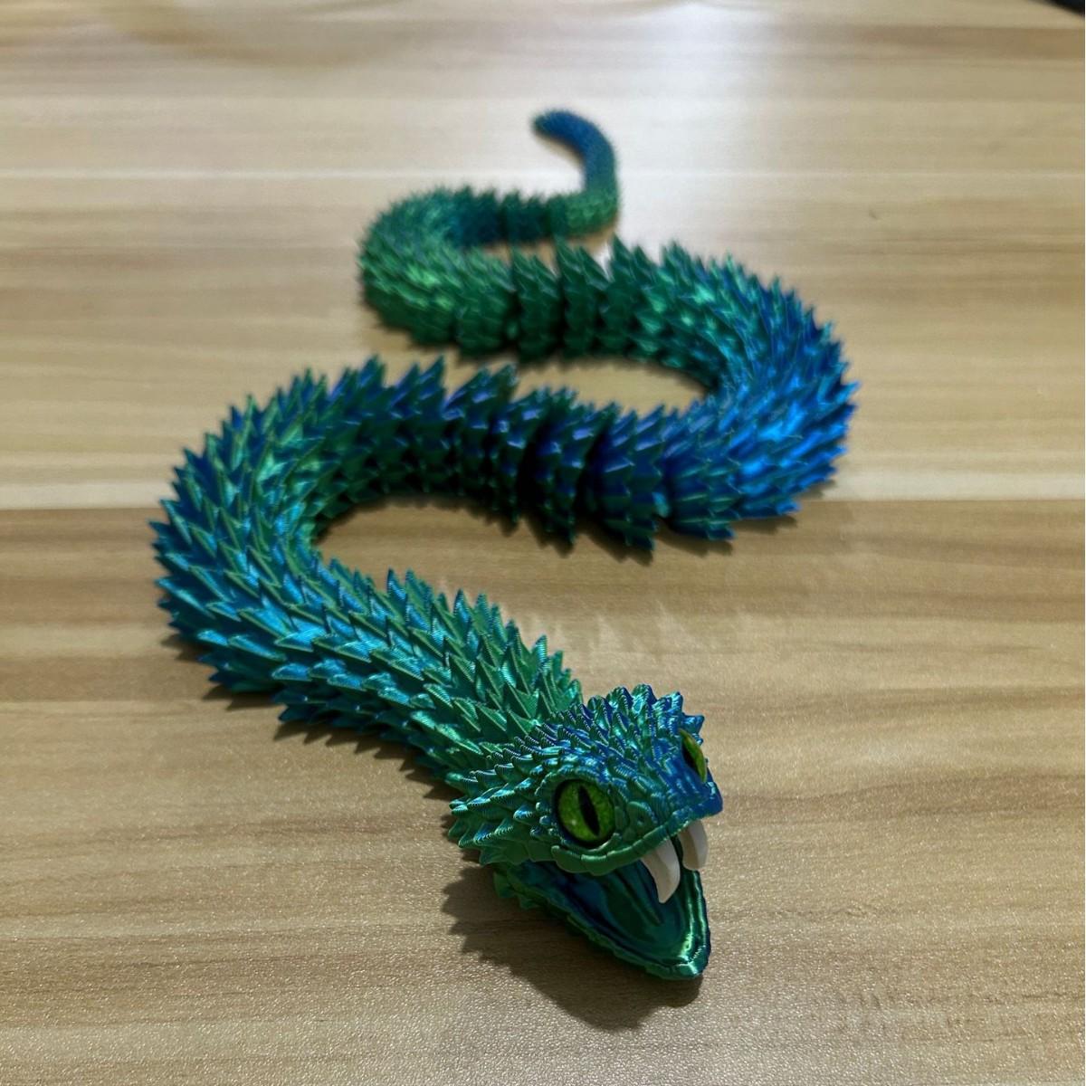 Retractable Teeth 3D Printed Snake Gradient Figurine Creative 3D Printed Articulated Snake Kids
Retractable Teeth 3D Printed Snake Gradient Figurine Creative 3D Printed Articulated Snake Kids