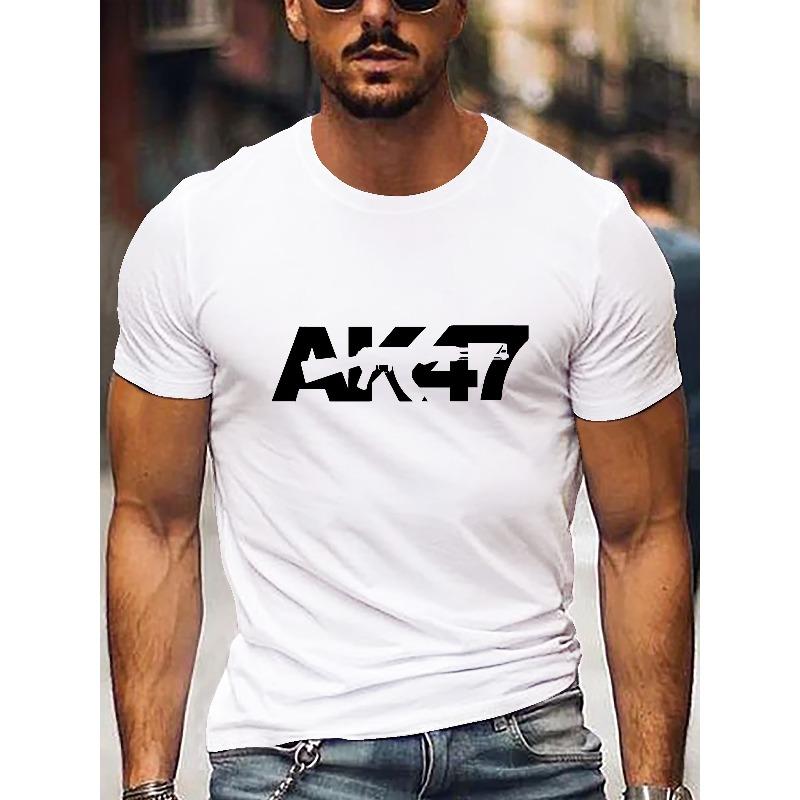 European sizes Men S Casual Short Sleeve T-Shirt Featuring an AK47 Print, Perfect for Summer Wear 4XL білий
European sizes Men S Casual Short Sleeve T-Shirt Featuring an AK47 Print, Perfect for Summer Wear 4XL білий