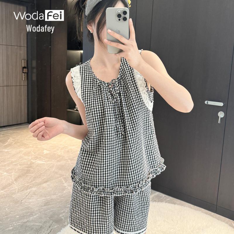 2026 Summer Korean-Style Cotton Silk Pajama Set: Sleeveless Vest & Shorts Medium
2026 Summer Korean-Style Cotton Silk Pajama Set: Sleeveless Vest & Shorts Medium