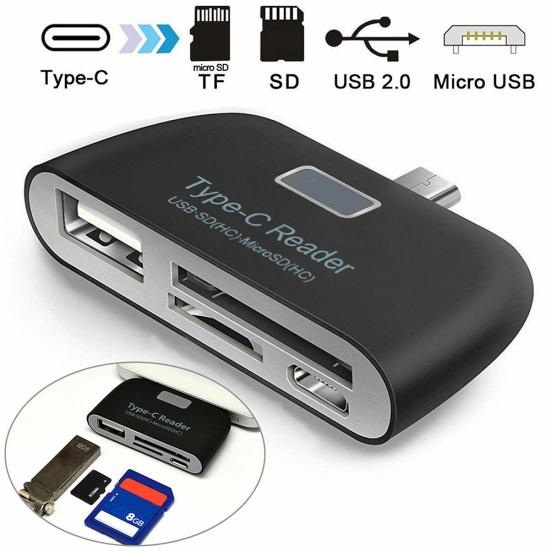 Новейший универсальный адаптер-концентратор OTG типа C к USB 3.0 SD/TF устройство чтения карт памяти Micro SD
Новейший универсальный адаптер-концентратор OTG типа C к USB 3.0 SD/TF устройство чтения карт памяти Micro SD