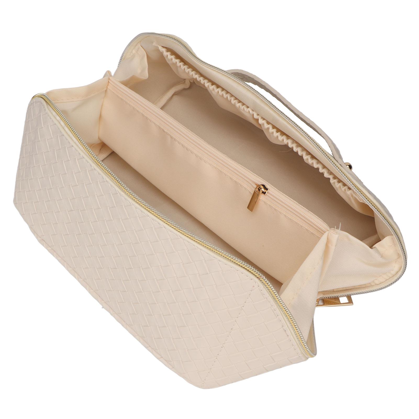 Makeup Storage Bag PU Leather Woven Pattern Closure Cosmetic Organize Pouch for Travel
Makeup Storage Bag PU Leather Woven Pattern Closure Cosmetic Organize Pouch for Travel