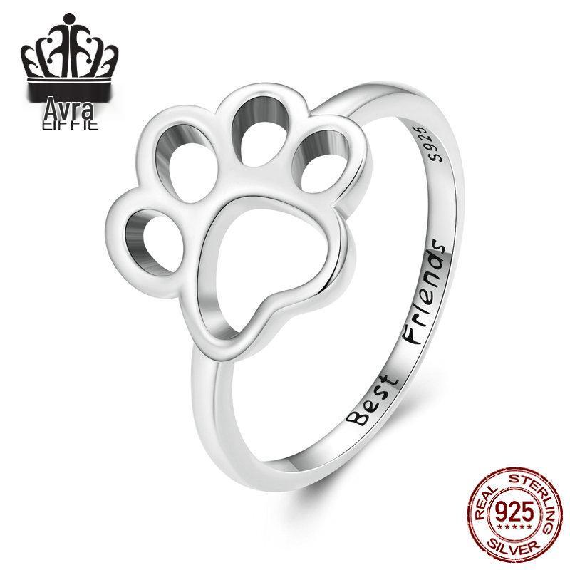 S925 Sterling Silver Paw Print Hollow Ring - European & American Style SCR909 Size 7
S925 Sterling Silver Paw Print Hollow Ring - European & American Style SCR909 Size 7