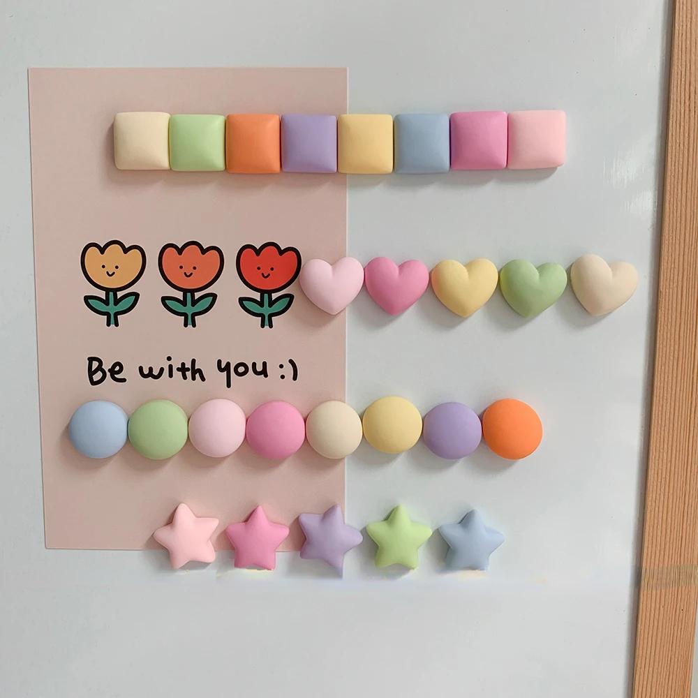 10Pcs Macaroon Frosted Round Square Refrigerator Magnets Strong Stars Love Magnetic Pos Fixed
10Pcs Macaroon Frosted Round Square Refrigerator Magnets Strong Stars Love Magnetic Pos Fixed