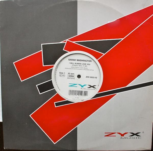 12inch Record SARAH WASHINGTON - I Will Always Love You ZYX693312 ZYX Music 1993 UK Dance & Electronica Used
12inch Record SARAH WASHINGTON - I Will Always Love You ZYX693312 ZYX Music 1993 UK Dance & Electronica Used