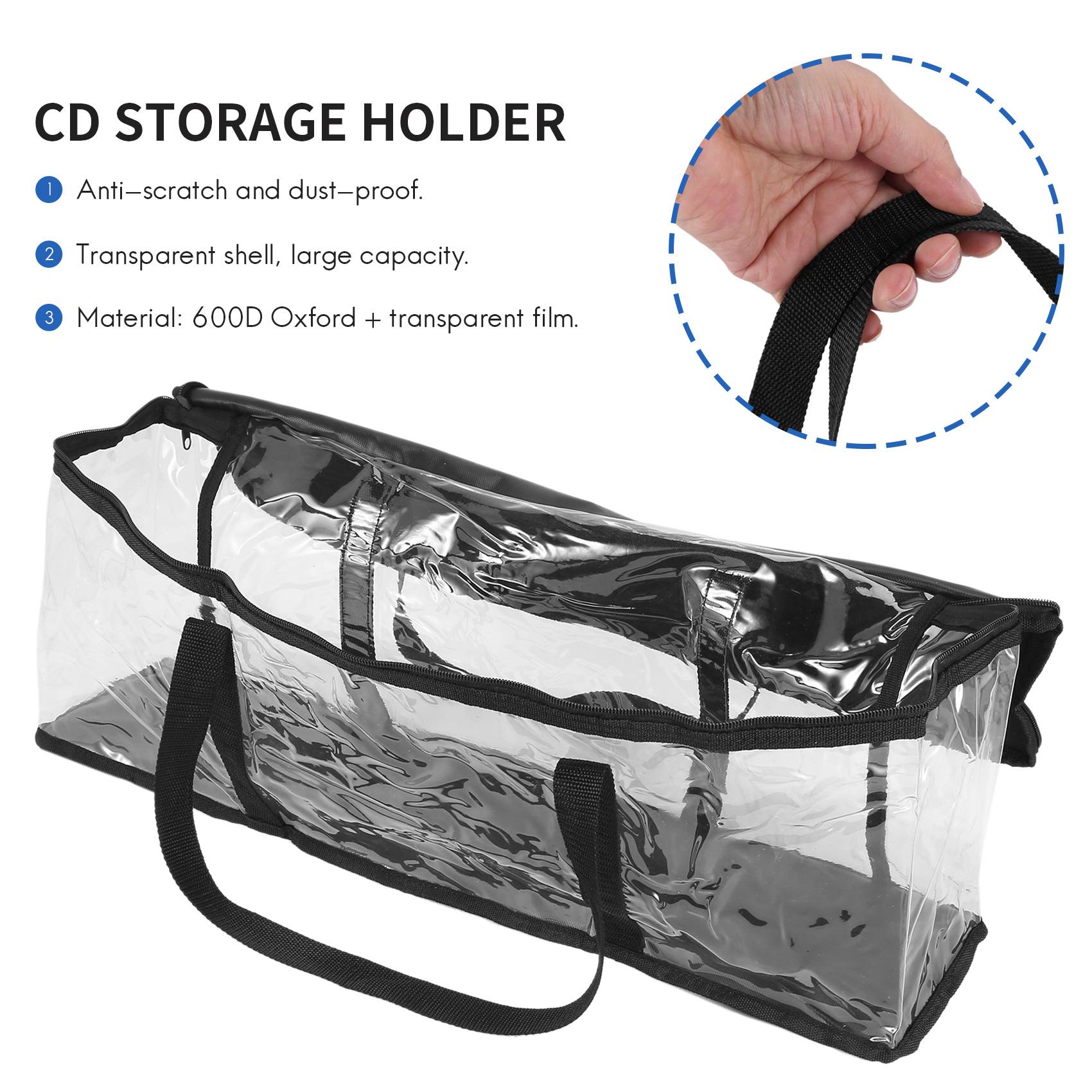 M-Modern-Large Clear Holds DVD CD Storage Holder Easy Zip Closure Carry Bag Organizer
M-Modern-Large Clear Holds DVD CD Storage Holder Easy Zip Closure Carry Bag Organizer