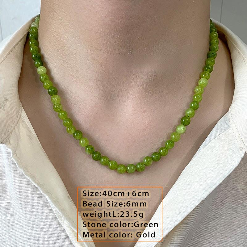 Natural Green Stone Round Beads Necklace French Fashion Jewelry For Girls Women s Sexy Collarbone Chain Luxurious Accessories
Natural Green Stone Round Beads Necklace French Fashion Jewelry For Girls Women s Sexy Collarbone Chain Luxurious Accessories