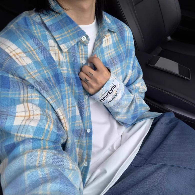 Мужская высококачественная ретро рубашка с длинным рукавом в синюю клетку - Подростковый наряд, Клетчатый дизайн, Легкая куртка для пары 2X-Large синий
Мужская высококачественная ретро рубашка с длинным рукавом в синюю клетку - Подростковый наряд, Клетчатый дизайн, Легкая куртка для пары 2X-Large синий