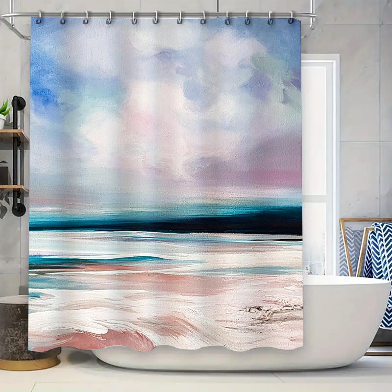 Artistic Oceanic Shower Curtain Watercolor Blue White Pink Black Design For Bathroom Decorations Modern Waterproof Fabric Waterp W60H190(CM)-1 Pcs
Artistic Oceanic Shower Curtain Watercolor Blue White Pink Black Design For Bathroom Decorations Modern Waterproof Fabric Waterp W60H190(CM)-1 Pcs