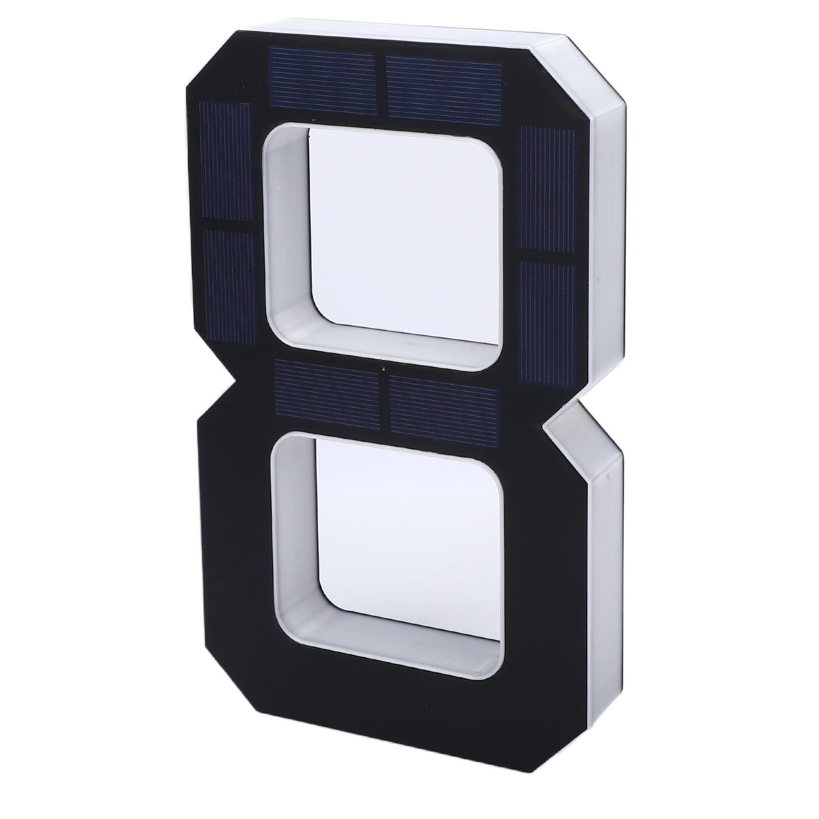 9 Inch Solar Lighted House Number Large Waterproofing Modern LED Address Number for Outside Decoration Number 8 Black
9 Inch Solar Lighted House Number Large Waterproofing Modern LED Address Number for Outside Decoration Number 8 Black