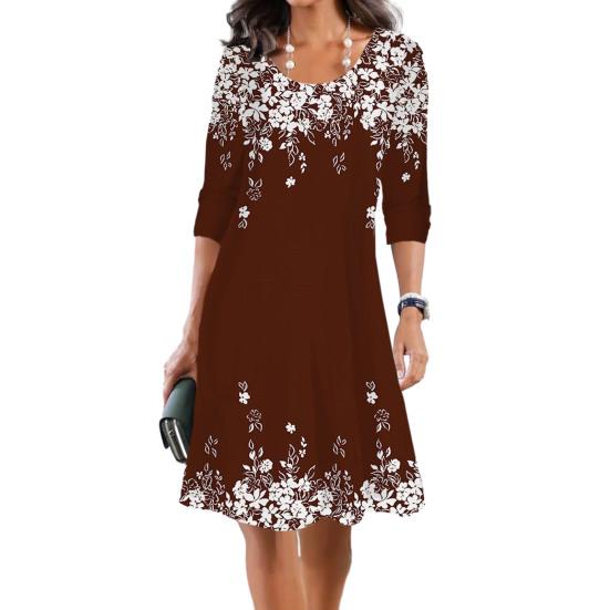 Женское весеннее платье трапециевидной формы с цветочным принтом, большие качели, с длинным рукавом, с круглым вырезом, повседневное, свободное, элегантное, контрастного цвета, женское повседневное платье миди
Женское весеннее платье трапециевидной формы с цветочным принтом, большие качели, с длинным рукавом, с круглым вырезом, повседневное, свободное, элегантное, контрастного цвета, женское повседневное платье миди
