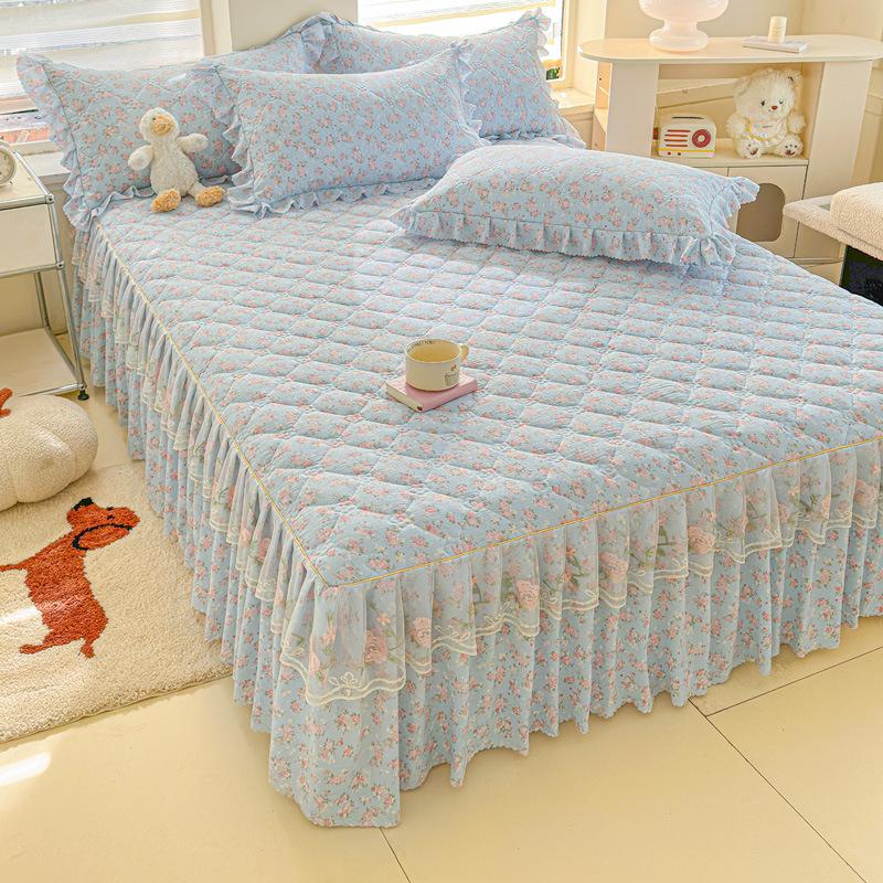 All-Season Quilted Bed Skirt & Non-Slip Lace Trim Cover Set Pair of Pillowcases 48x74cm
All-Season Quilted Bed Skirt & Non-Slip Lace Trim Cover Set Pair of Pillowcases 48x74cm