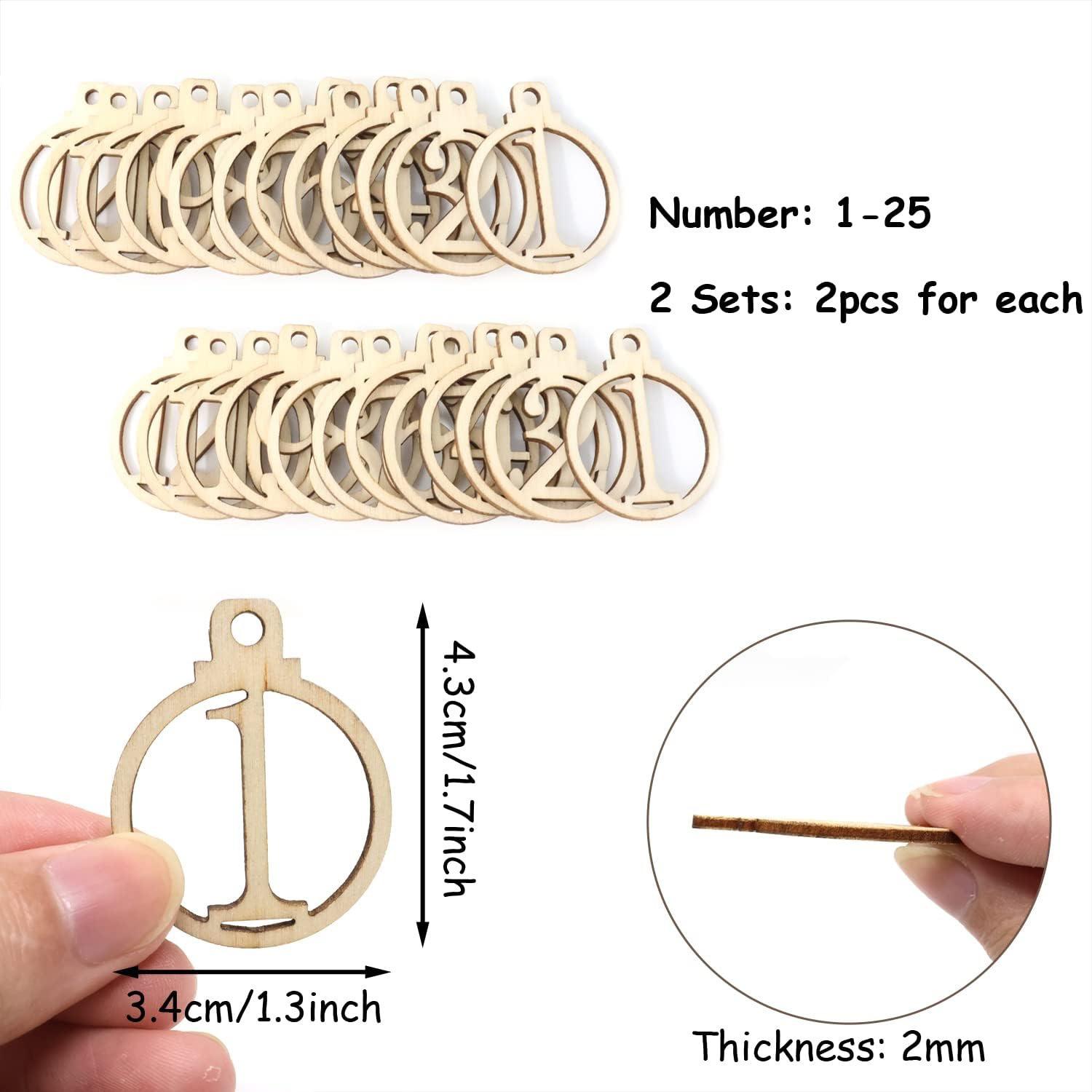 DIY Wooden Number Craft Christmas Countdown Calendar for Kids 4.3 x 3.4 x 0.2 cm
DIY Wooden Number Craft Christmas Countdown Calendar for Kids 4.3 x 3.4 x 0.2 cm
