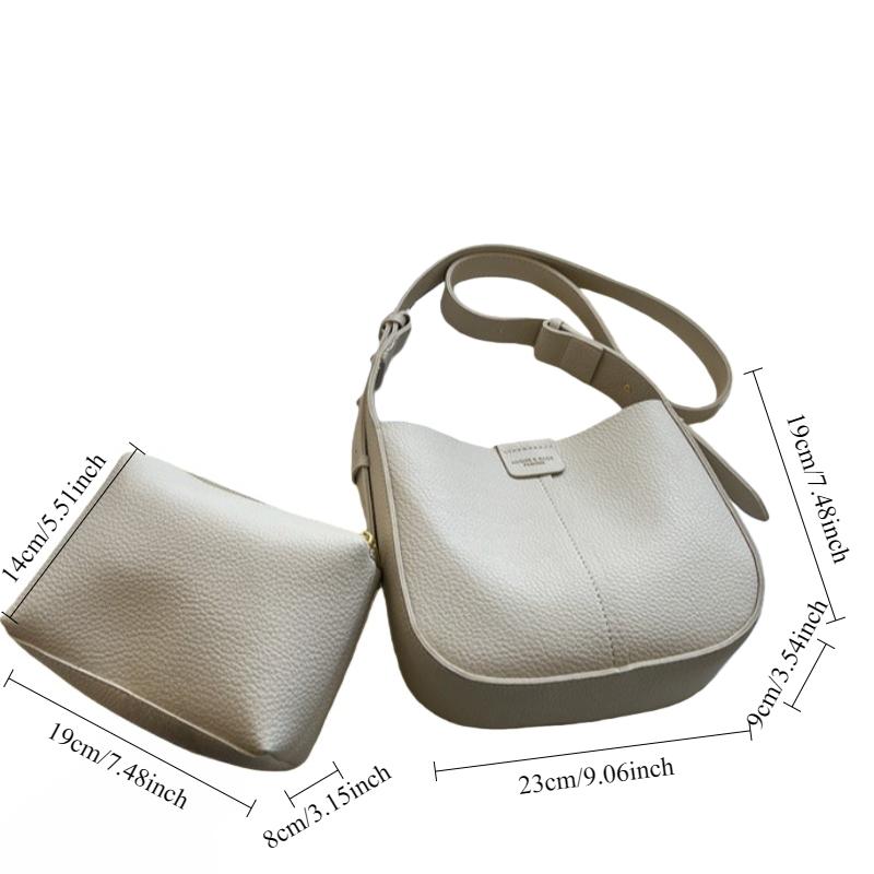 2pcs Set Vintage Bucket Bag Set Stylish Crossbody Shoulder Bag Retro Commuter Tote with Small Pouch белый
2pcs Set Vintage Bucket Bag Set Stylish Crossbody Shoulder Bag Retro Commuter Tote with Small Pouch белый