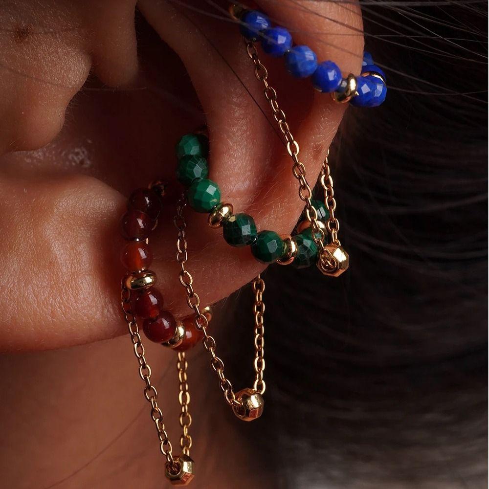 Handmade Crystal Dangle Earrings Colorful Tassel Ear Clip Creative Beads Ear Cuff Party Style 3
Handmade Crystal Dangle Earrings Colorful Tassel Ear Clip Creative Beads Ear Cuff Party Style 3