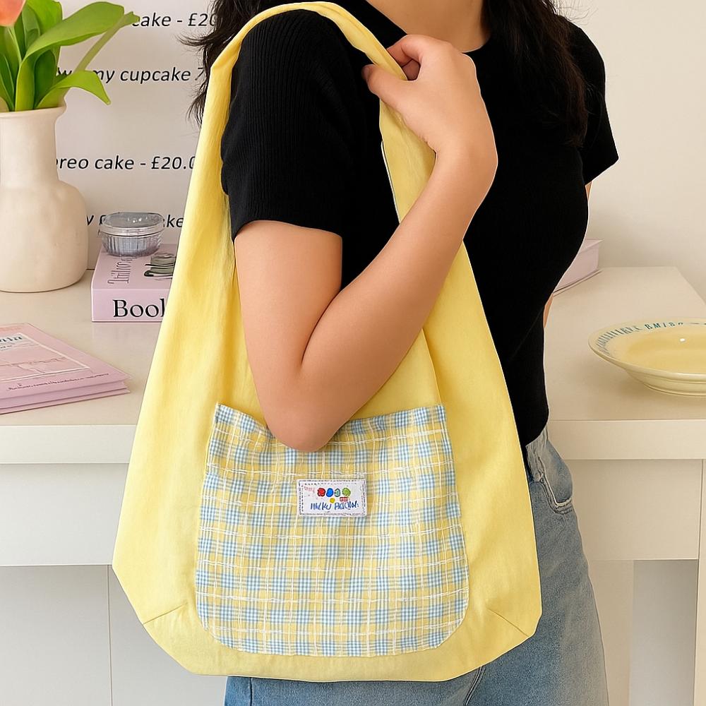 Sweet Double Sided Vest Bag Cloth Canvas Tote Bag Casual Lattice Shoulder Bag Women зелений
Sweet Double Sided Vest Bag Cloth Canvas Tote Bag Casual Lattice Shoulder Bag Women зелений