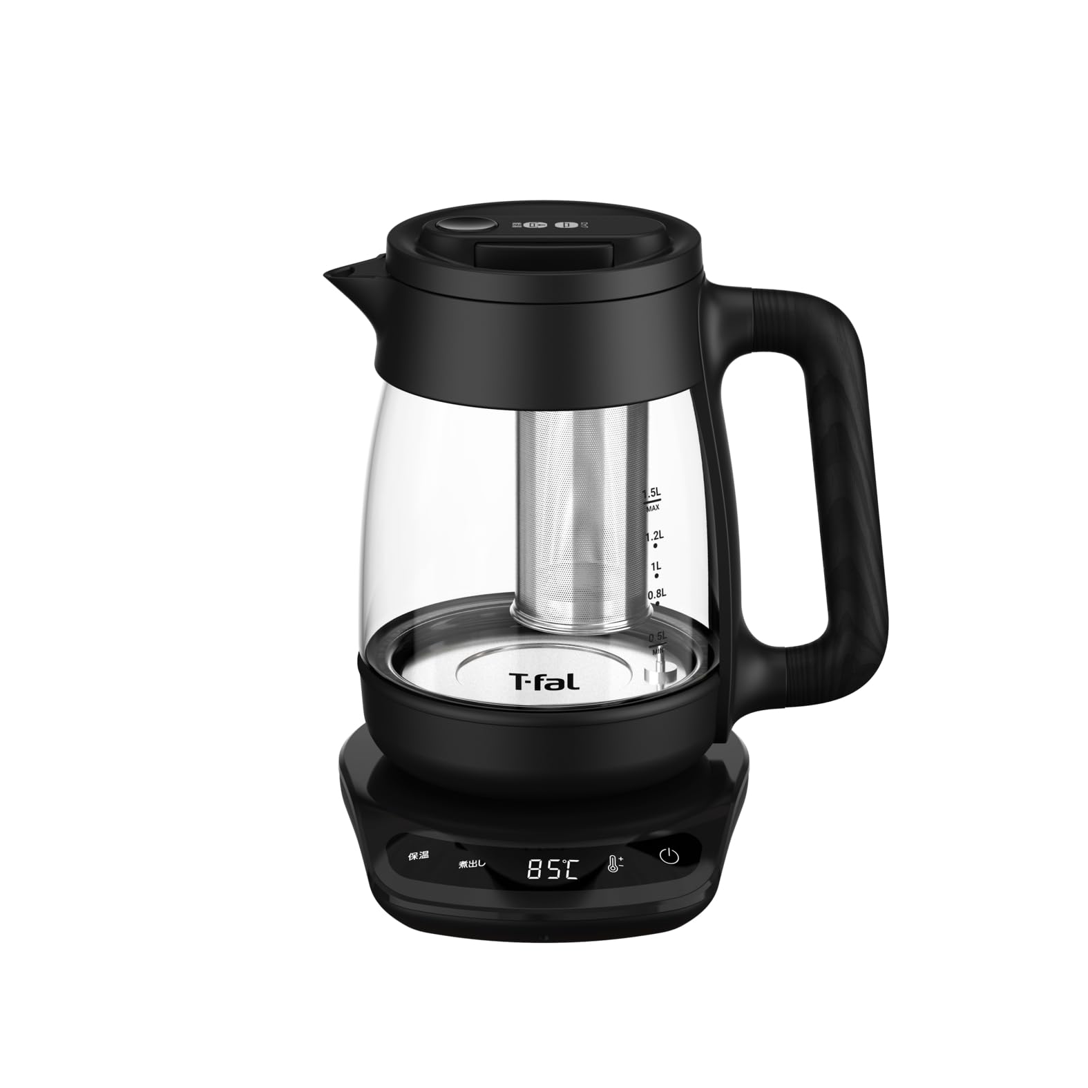 Tefal Electric Kettle Glass Temperature Adjustment Tumble Hot Water Leak Lock Lock Fruit Tea Green Tea Heat Retention Black BJ8158JP 1.5L Tairu
Tefal Electric Kettle Glass Temperature Adjustment Tumble Hot Water Leak Lock Lock Fruit Tea Green Tea Heat Retention Black BJ8158JP 1.5L Tairu
