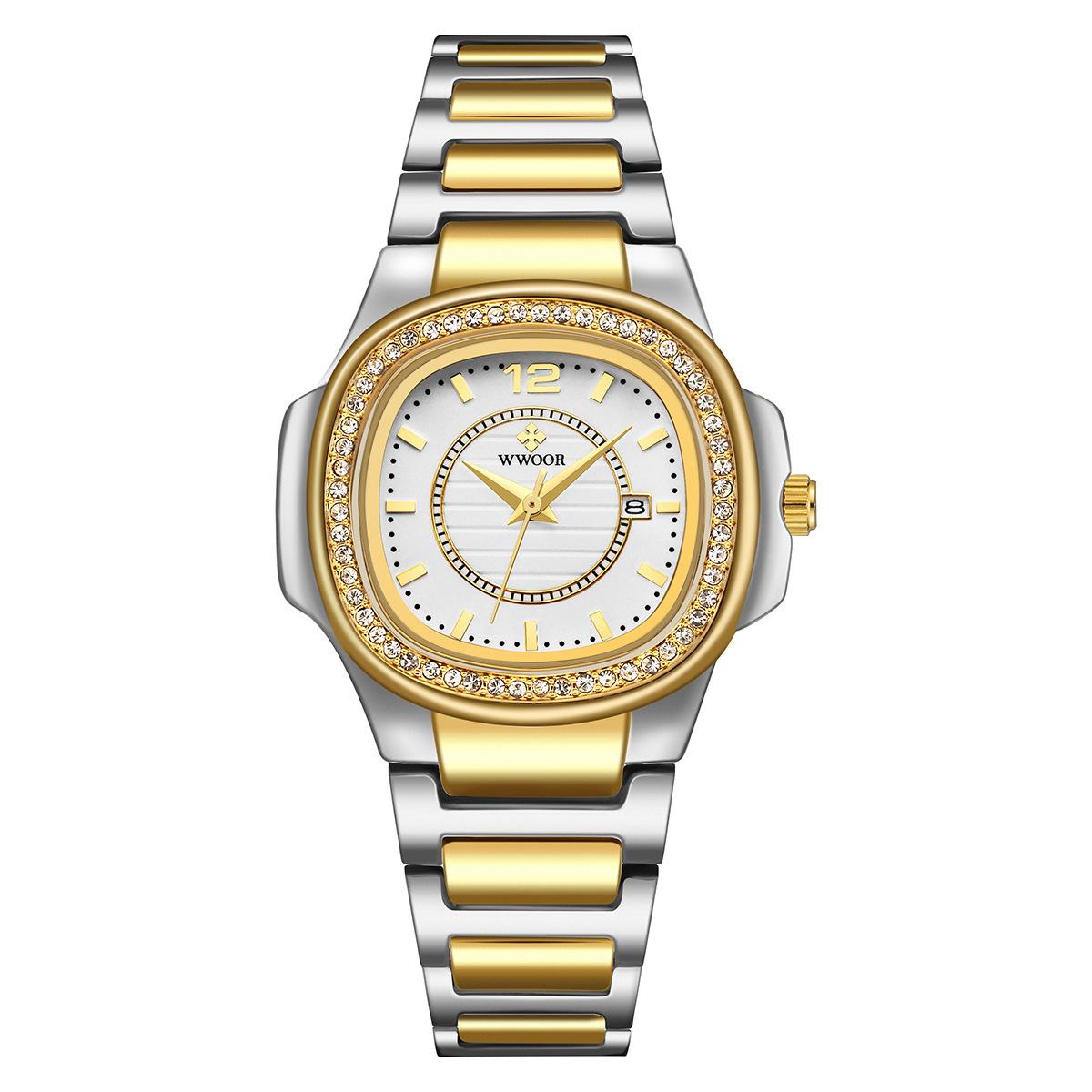Wwoor Steel Belt Diamond Women S Watch, Fashion Trend Quartz Waterproof Watch
Wwoor Steel Belt Diamond Women S Watch, Fashion Trend Quartz Waterproof Watch