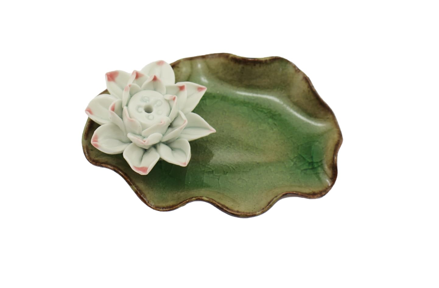 speed mao Stylish Lotus Leaf and Flower Incense Burner Stand, Incense and Candle Holder, Green, for Relaxation and Soothing
speed mao Stylish Lotus Leaf and Flower Incense Burner Stand, Incense and Candle Holder, Green, for Relaxation and Soothing