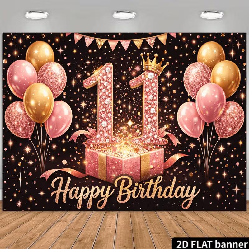 2D Pink Gold 11th Birthday Backdrop, Glitter Number 11 Photography Banner 47.2x31.5inch/120*80cm
2D Pink Gold 11th Birthday Backdrop, Glitter Number 11 Photography Banner 47.2x31.5inch/120*80cm