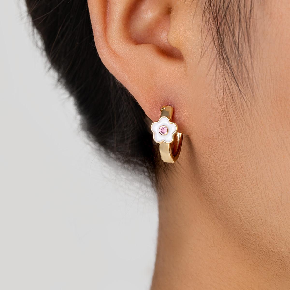 1 Pair of Elegant and Simple Pink Zircon Flower Copper Stud Earrings, Versatile Ringed Women s Earrings for All Occasions
1 Pair of Elegant and Simple Pink Zircon Flower Copper Stud Earrings, Versatile Ringed Women s Earrings for All Occasions