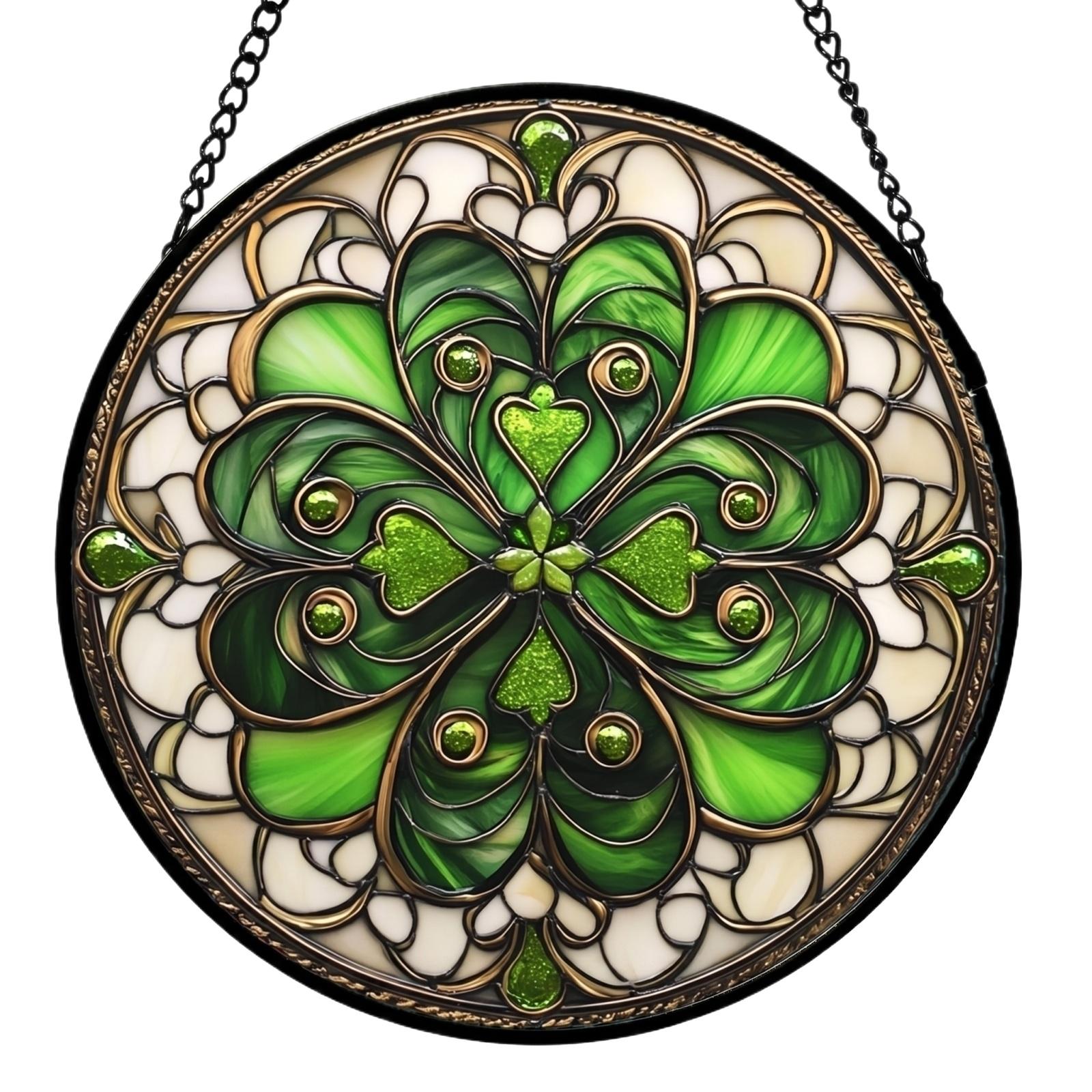 Acrylic Sun Catcher Hanging Ornament 2D Stained Glass Style Decorative Window Hanging with Chain for Indoor Outdoor Use one size
Acrylic Sun Catcher Hanging Ornament 2D Stained Glass Style Decorative Window Hanging with Chain for Indoor Outdoor Use one size
