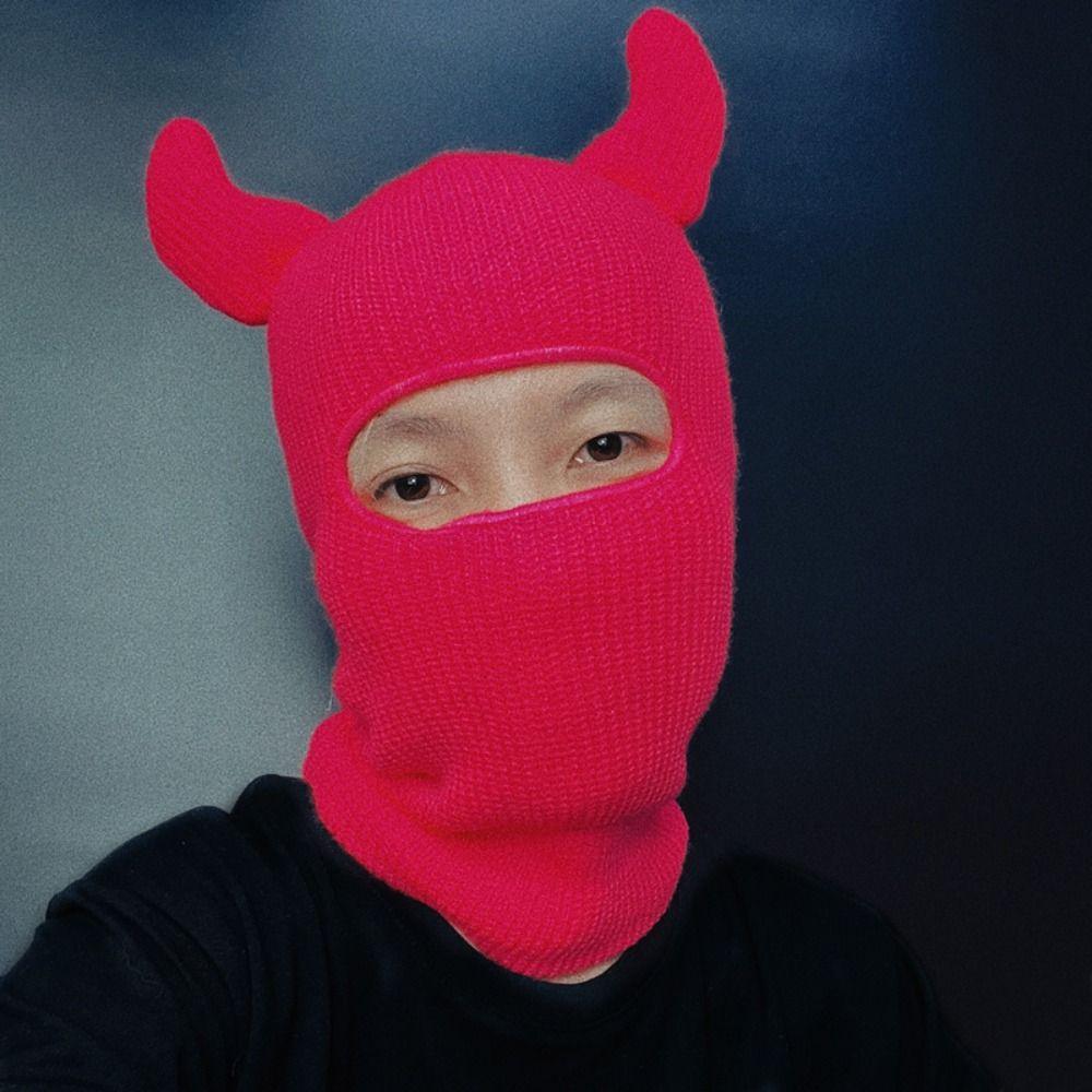 Single Hole Horns Balaclava Knitted Caps Pullover Hat Halloween Cotton Hat Outdoor Hip Hop білий
Single Hole Horns Balaclava Knitted Caps Pullover Hat Halloween Cotton Hat Outdoor Hip Hop білий
